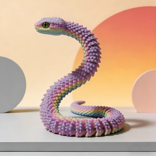 Printed snake decor 30cm - 3d,