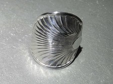 SS409 (N) - Pretty Solid Silver Shell spoon ring