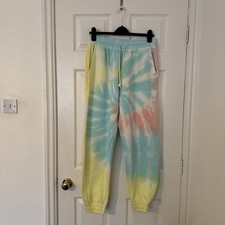 Playboy x Misguided Pastel Mix Tie Dye Joggers (Size S) - See Full Description 