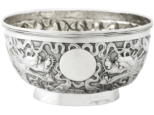 Chinese export silver bowl - silver,