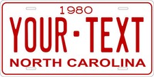 North carolina 1980 license - 1980,