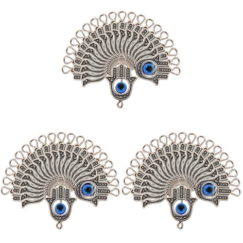 60pcs blue evil eye alloy - 60pcs,