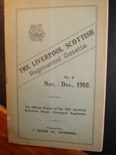 Liverpool Scottish Regiment Journal 1910 British Army King's Military History