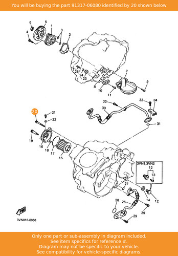 Yamaha bolt 91317 - bolt,, 91317-06080