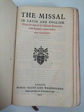 The Missal In Latin And English 1957 Hardback Burns Oates And Washbourne
