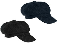 Ladies Bakerboy Hat Newsboy Wool Blend Boucle Breton Sailor Casual Lined Cap