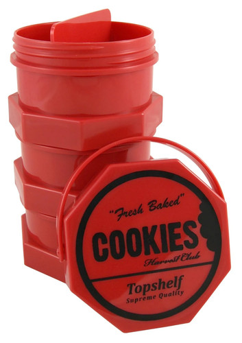 Red cookies storage - red,