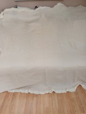 Vtg Somacel pure  wool cream cellular blanket  kingsize 97" w x 108" L