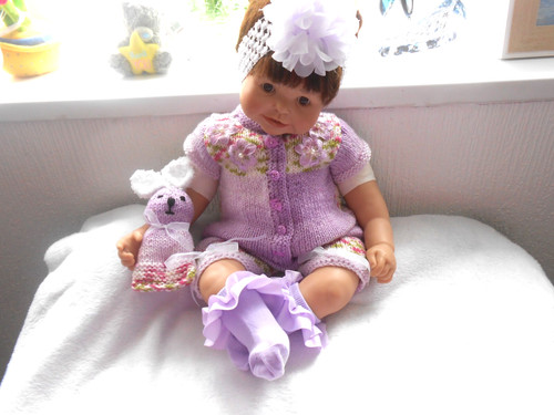 Hand knitted lilac sale - lilac,