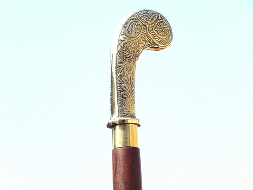 Hand carved walking stick - hand,