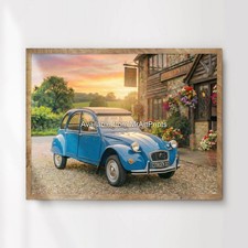 CITROËN 2CV CAR POSTER 1970s