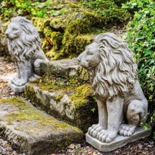 Pair of Sitting Lions Heavy