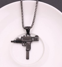 BLACK UZI MACHINE GUN PISTOL