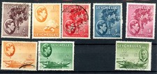 Seychelles KGVI 1938 sg 135, 136a, 138/a, 139c, 161   - FU