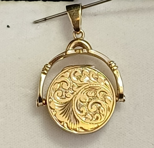 9ct gold engraved - 9ct,