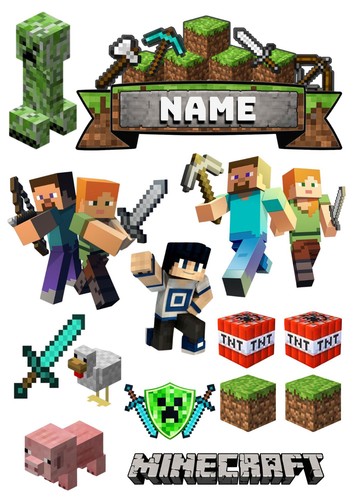 Minecraft personalised edible - minecraft,