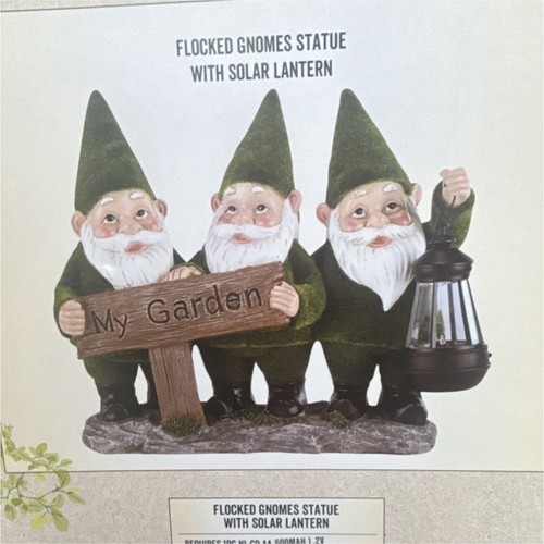 Large flocked resin garden - large,