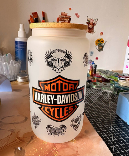 Handmade harley davidson glass - handmade, harley-davidson