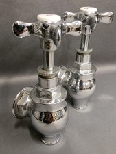 CHROME GLOBE TAPS FULLY  REFURBISHED, BATH MOUNTED TAPS