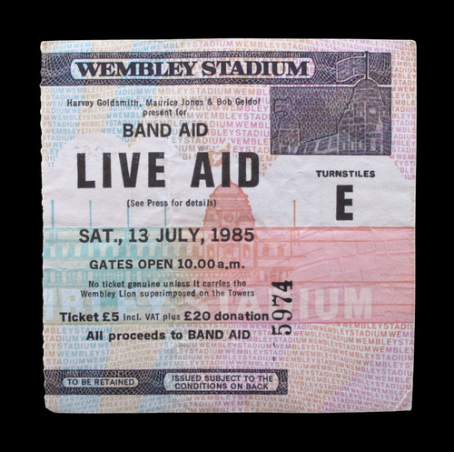 Live aid concert - aid, ticket