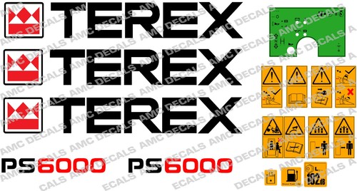 Terex ps6000 dumper decals - terex,