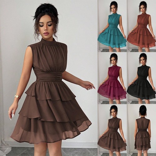 Womens ruffle tiered swing - tiered,