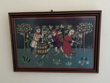 Vintage cross stitch wool work