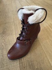Women's Dark Red Leather UGG