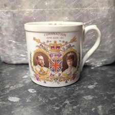 Antique Royal Mug Cup King George V Queen Mary 1911 Coronation Foley Shelley