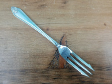 Vintage Silver Plated Pickle Olive Fork Pseudo Hallmarks Decorative loc5-15