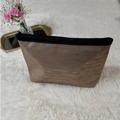 Lancome gold cosmetic bag - gold,