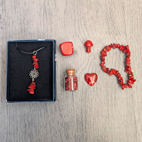 Red jasper crystal jewellery - crystal,