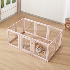 VEVOR Dog Whelping Pen Box with Window Transparent for Medium Dogs 60x39x23 in