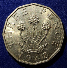 1948 Nickel Brass Threepence