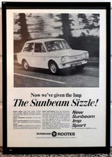 Framed original Classic Car Ad