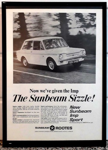 Framed original classic car - framed,