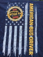 AMERICAN SCHOOL BUS DRIVER Always delivering USA PRIDE t shirt sz XL NWOT