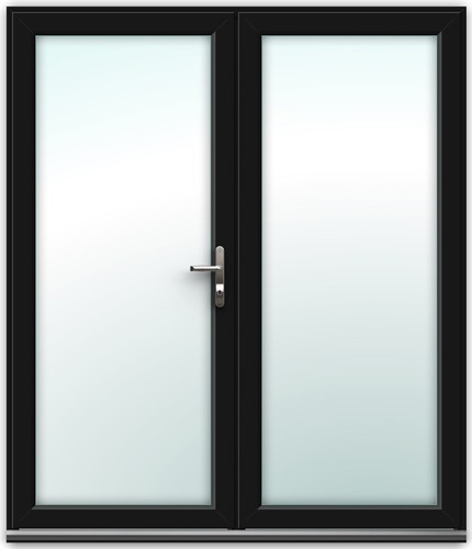 Black upvc french doors made - french,