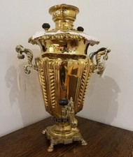 Rare Russian Antique Brass Samovar Tula Circa 1890 by Kapirzin