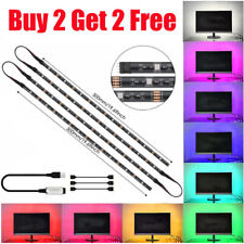 USB TV Back Light RGB Backlight LED Lights Strips Background with Remote 5V UK