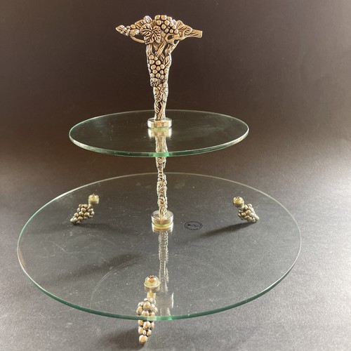 Vintage tier silver metal - silver,