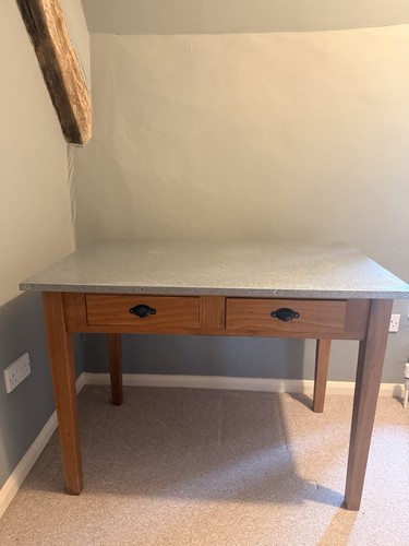 Wooden desk prep table - table, with