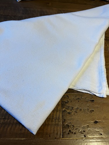 Vintage white brushed cotton - white,
