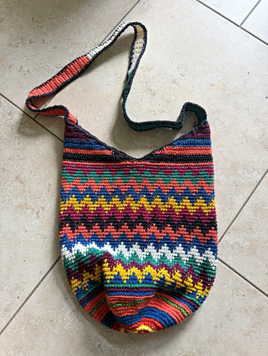 Hand crocheted boho - boho, crossbody