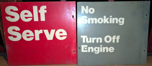 Vintage gas station signs - vintage,