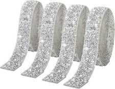 Silver Glitter Rhinestone