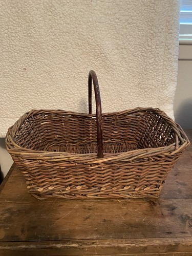 Rustic handwoven trug - rustic,