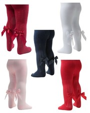 Girls Tights Spanish Style Long Bow Romany Ribbon Chevron Party Age 2 3 4 5 Year