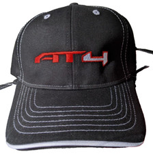 GMC TRUCK AT4 Hat / Cap BLACK / BLACK / RED LETTERING velcroback