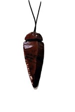 Mahogany Obsidian arrowhead necklace